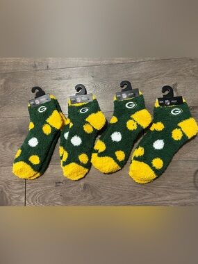 4 Pairs Green Bay Packers Unisex OSFM New